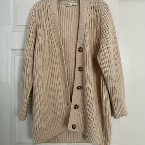 Zara Knit Long Cardigan